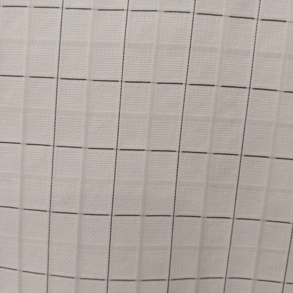 Burberry Dress Shirt Men 16.5 35 White Black Striped Long Sleeve Plaid Button Up - Picture 4 of 14